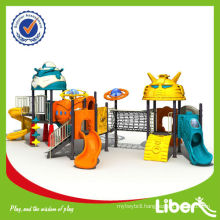 2014 wenzhou factory commerical kids plastic slide outdoor playground equipment LE-JG006